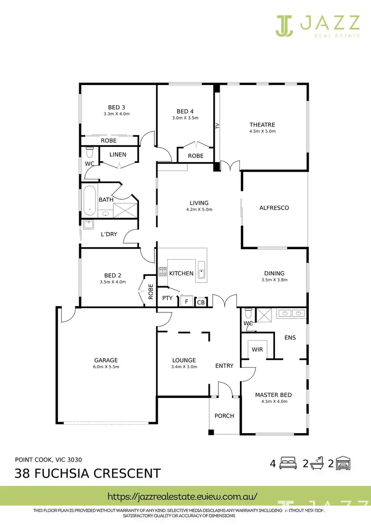Floorplan of Homely house listing, 38 Fuchsia Crescent, Point Cook VIC 3030