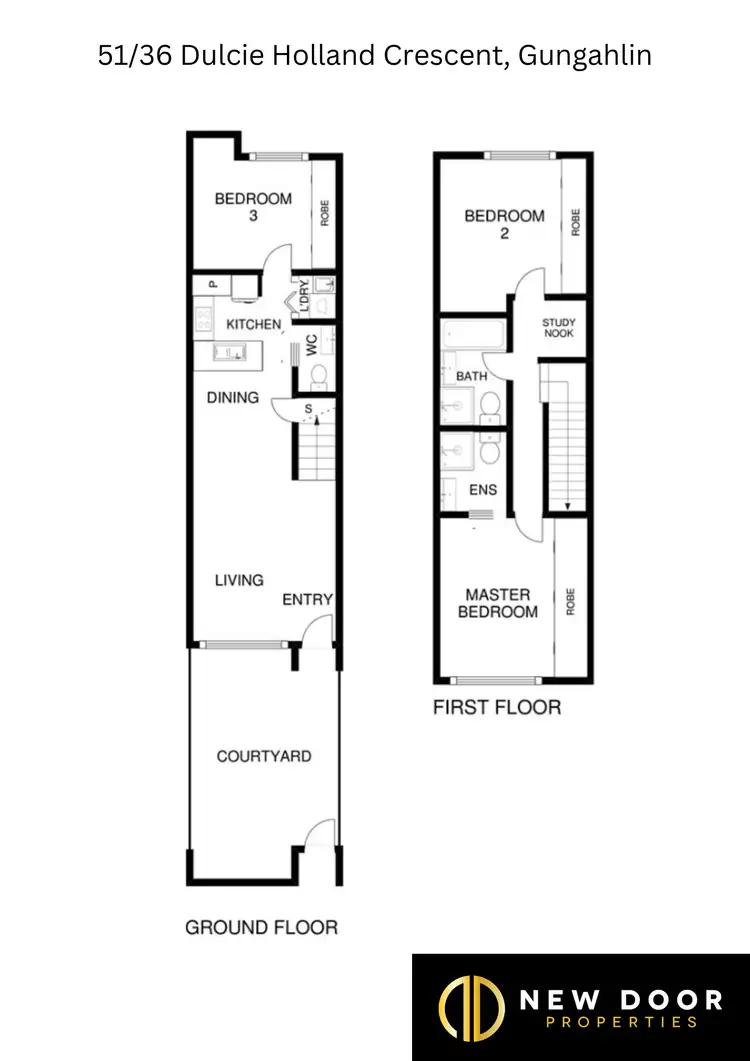 Floorplan of Homely townhouse listing, 51/36 Dulcie Holland Crescent, Moncrieff ACT 2914