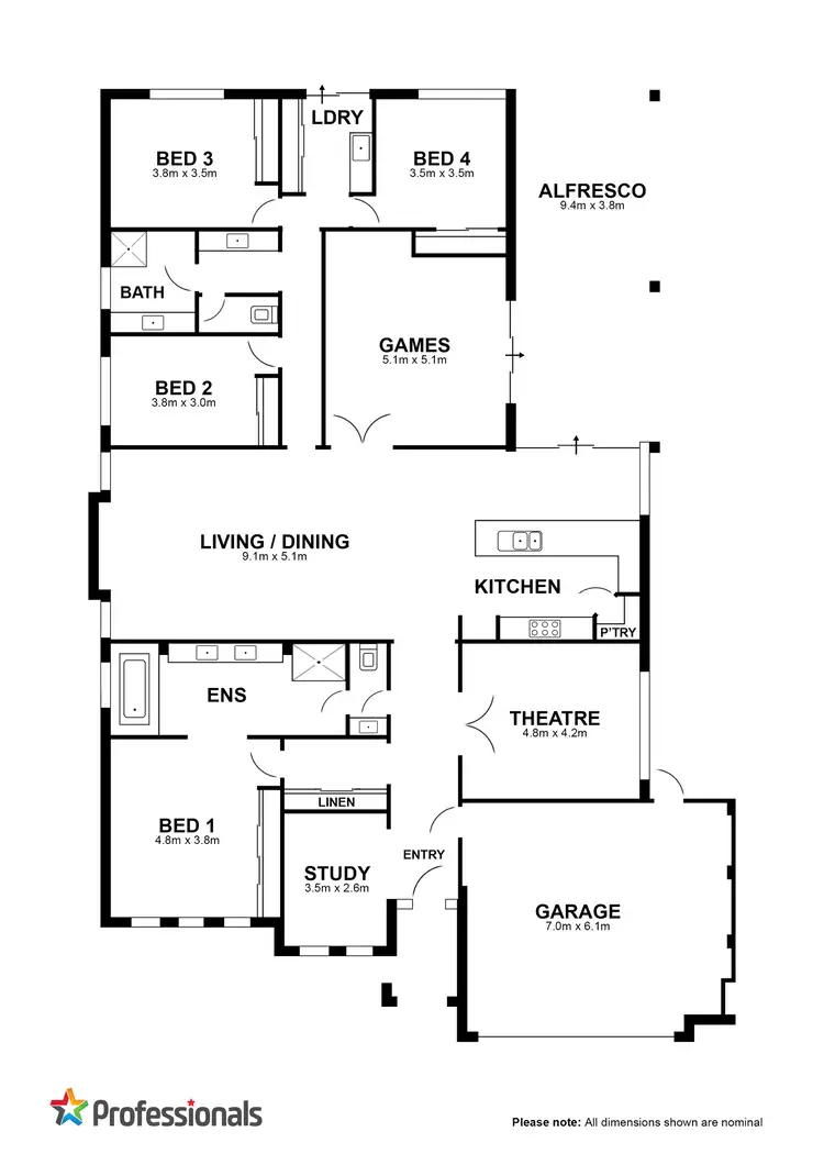 Floorplan of Homely house listing, 294 Tapper Road, Atwell WA 6164