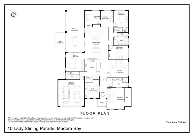 Floorplan of Homely house listing, 10 Lady Stirling Parade, Madora Bay WA 6210