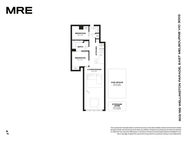 Floorplan of Homely apartment listing, 903/166 Wellington Parade, East Melbourne VIC 3002
