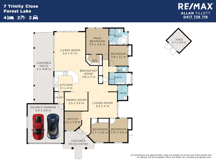 Floorplan of Homely house listing, 7 Trinity Close, Forest Lake QLD 4078