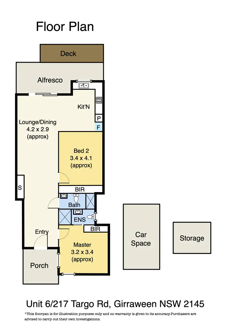 Floorplan of Homely villa listing, 6/217 Targo Road, Girraween NSW 2145