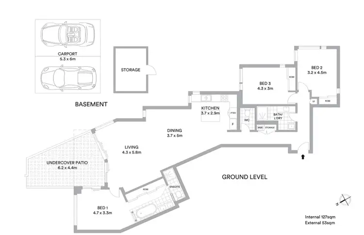 Floorplan of Homely unit listing, 301/72-74 The Strand, North Ward QLD 4810