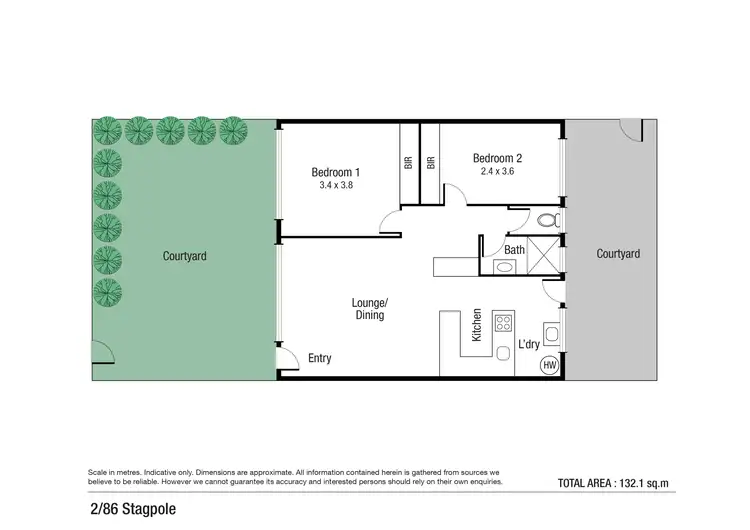 Floorplan of Homely unit listing, 2/86 Stagpole Street, West End QLD 4810