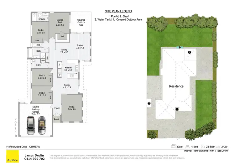 Floorplan of Homely house listing, 14 Rockwood Drive, Ormeau QLD 4208