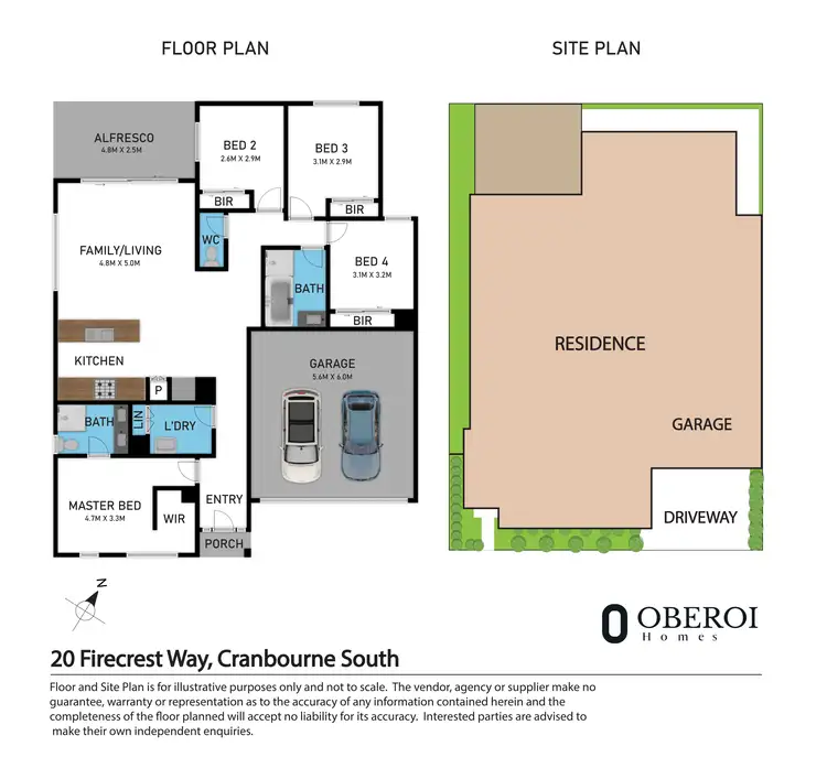 Floorplan of Homely house listing, 20 Firecrest Way, Cranbourne South VIC 3977