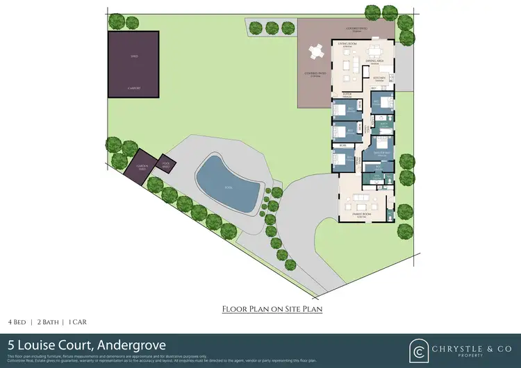 Floorplan of Homely house listing, 5 Louise Court, Andergrove QLD 4740
