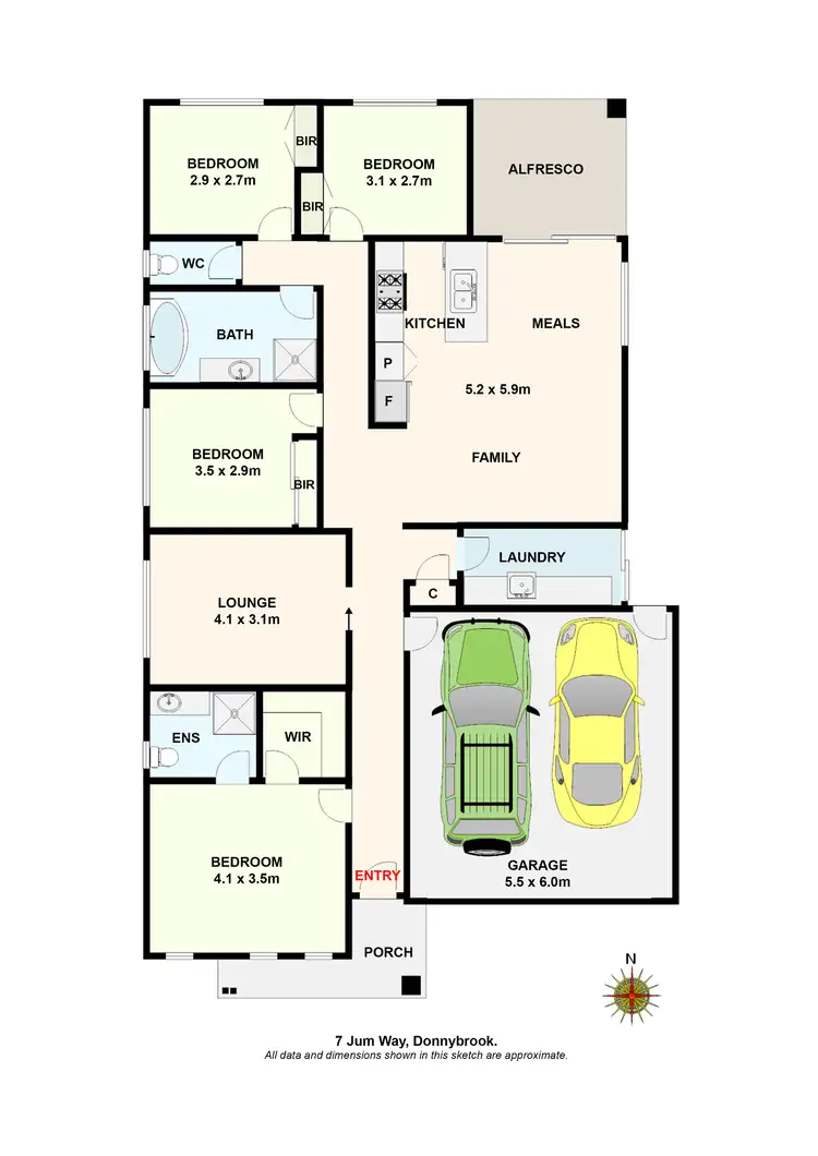 Floorplan of Homely house listing, 7 Jum Way, Donnybrook VIC 3064