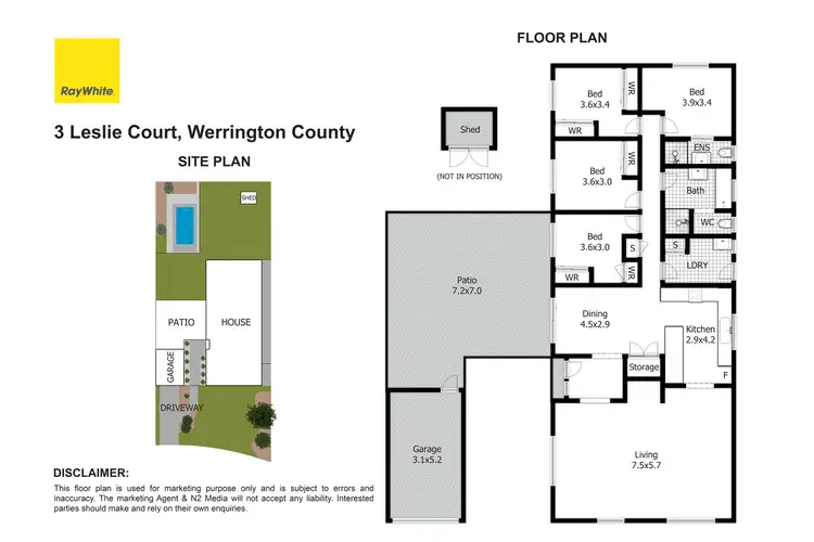 Floorplan of Homely house listing, 3 Leslie Court, Werrington County NSW 2747