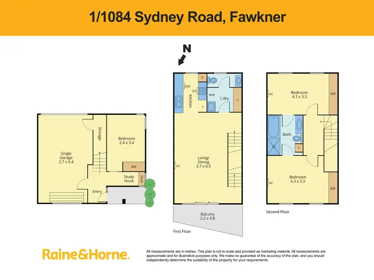 Floorplan of Homely townhouse listing, 1/1084 Sydney Road, Fawkner VIC 3060