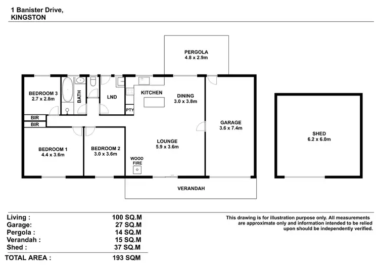 Floorplan of Homely house listing, 17 Banister Drive, Kingston Se SA 5275