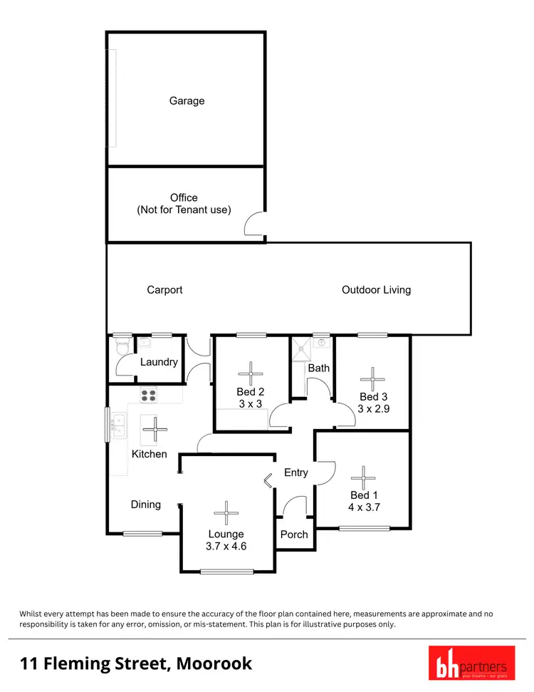 Floorplan of Homely house listing, 11 Fleming Street, Moorook SA 5332
