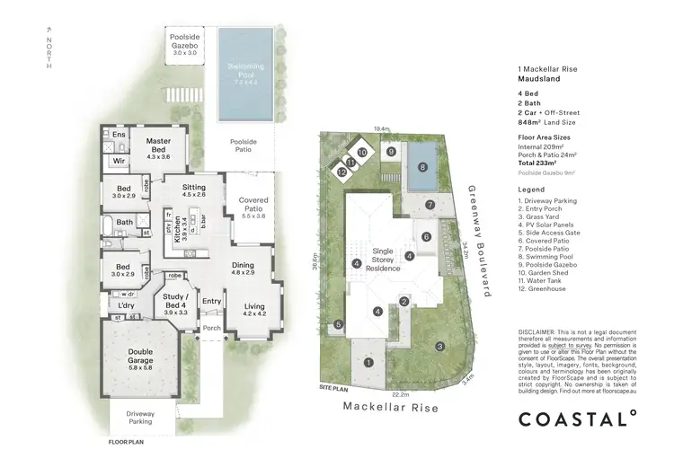 Floorplan of Homely house listing, 1 Mackellar Rise, Maudsland QLD 4210