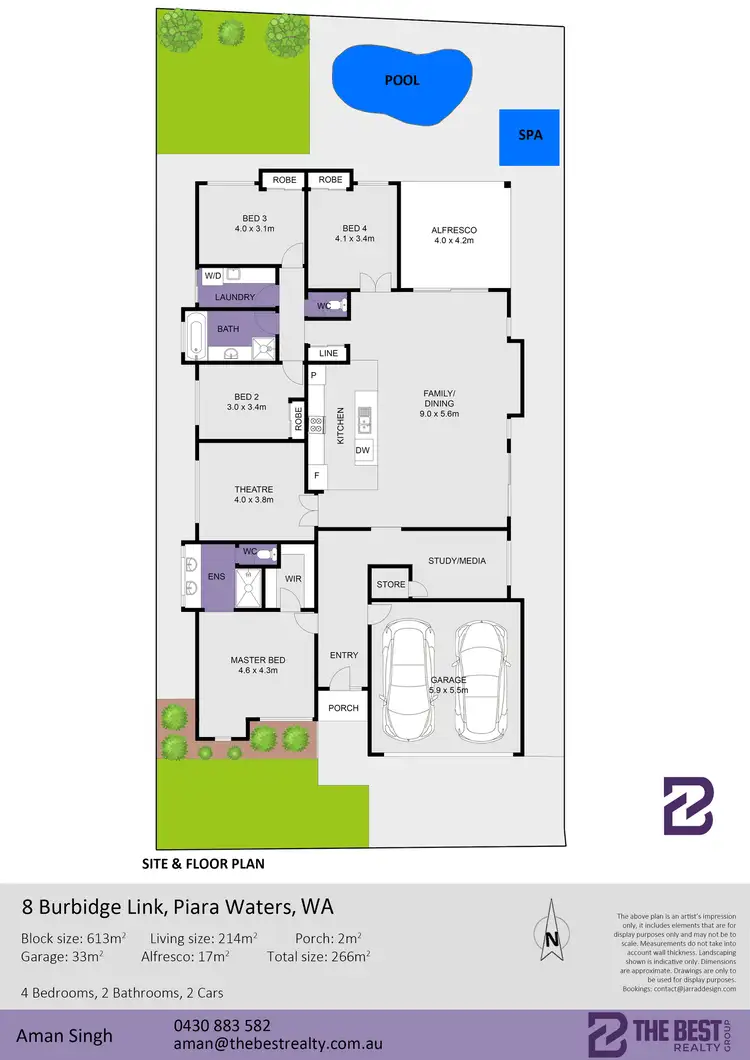 Floorplan of Homely house listing, 8 Burbidge Link, Piara Waters WA 6112