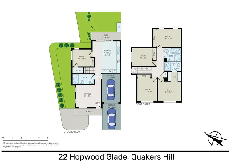 Floorplan of Homely townhouse listing, 22 Hopwood Glade, Quakers Hill NSW 2763