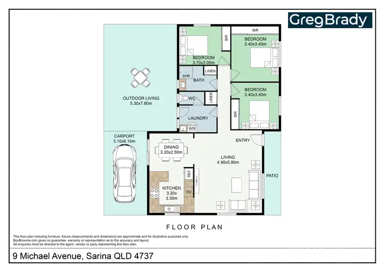 Floorplan of Homely house listing, 9 Michael Avenue, Sarina QLD 4737