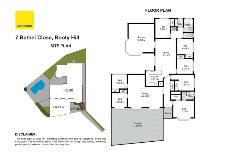 Floorplan of Homely house listing, 7 Bethel Close, Rooty Hill NSW 2766