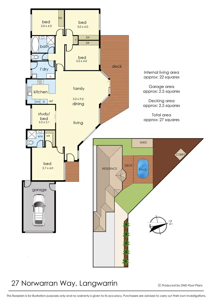 Floorplan of Homely house listing, 27 Norwarran Way, Langwarrin VIC 3910