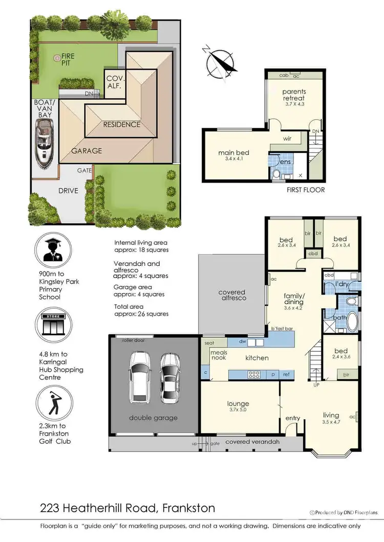 Floorplan of Homely house listing, 223 Heatherhill Road, Frankston VIC 3199