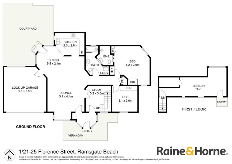 Floorplan of Homely villa listing, 1/21-25 Florence Street, Ramsgate Beach NSW 2217
