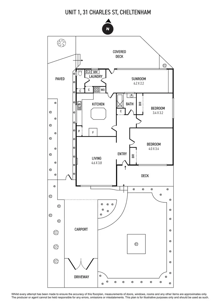 Floorplan of Homely townhouse listing, 1/31 Charles Street, Cheltenham VIC 3192