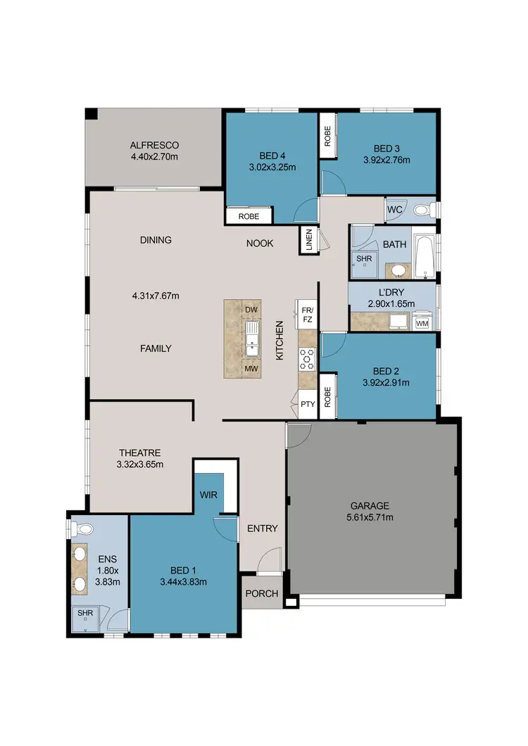 Floorplan of Homely house listing, 129 Doley Road, Byford WA 6122