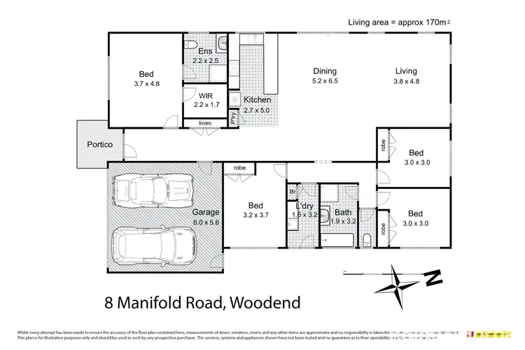 Floorplan of Homely house listing, 8 Manifold Road, Woodend VIC 3442