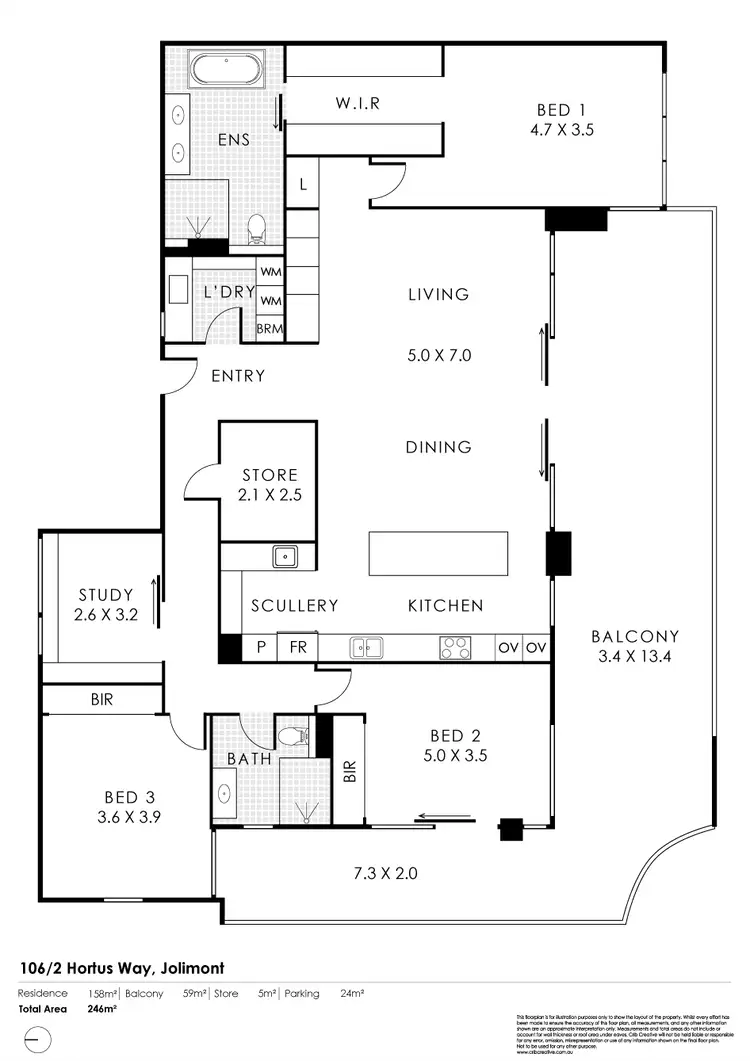 Floorplan of Homely apartment listing, 106/2 Hortus Way, Jolimont WA 6014