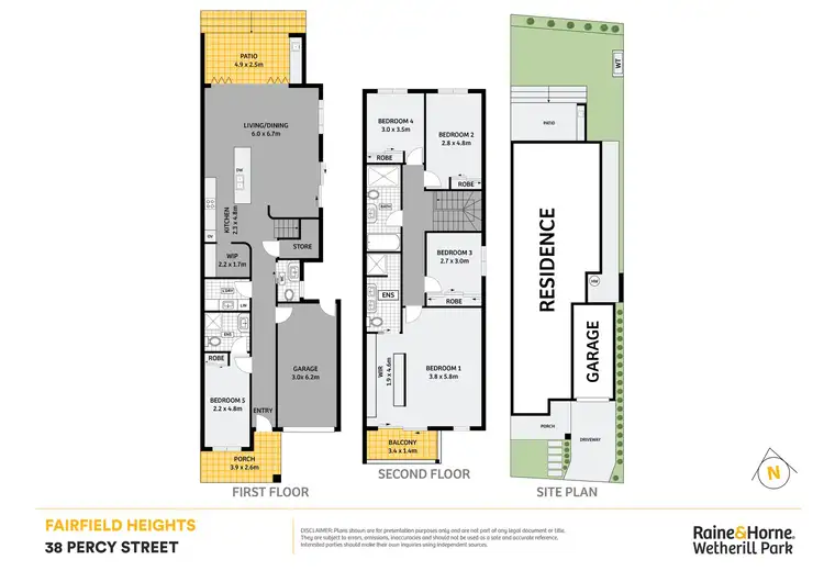 Floorplan of Homely semi-detached listing, 38 Percy Street, Fairfield Heights NSW 2165