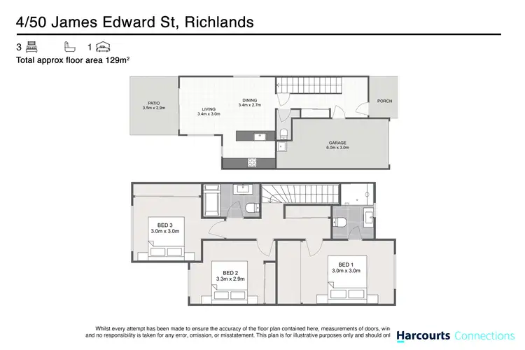 Floorplan of Homely townhouse listing, 4/50 James Edward Street, Richlands QLD 4077