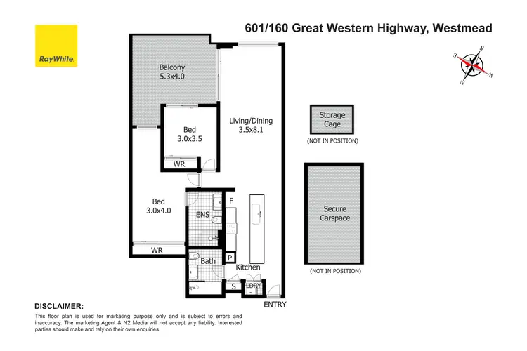 Floorplan of Homely house listing, 601/160 Great Western Highway, Westmead NSW 2145
