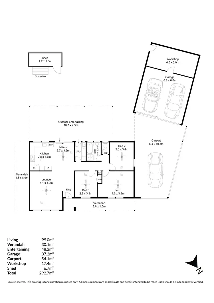 Floorplan of Homely house listing, 16 Mulholland Avenue, Salisbury North SA 5108