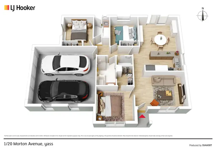 Floorplan of Homely townhouse listing, 1/20 Morton Avenue, Yass NSW 2582