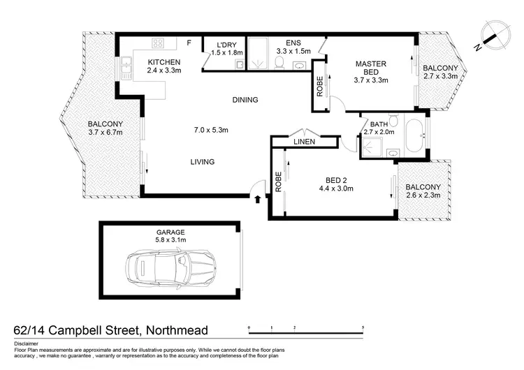 Floorplan of Homely unit listing, 62/14-16 Campbell Street, Northmead NSW 2152