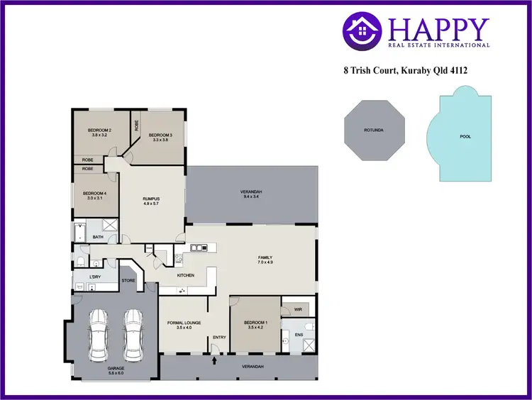 Floorplan of Homely house listing, 8 Trish Court, Kuraby QLD 4112