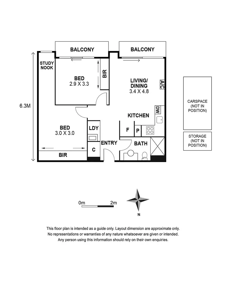 Floorplan of Homely apartment listing, 5419/185 Weston Street, Brunswick East VIC 3057
