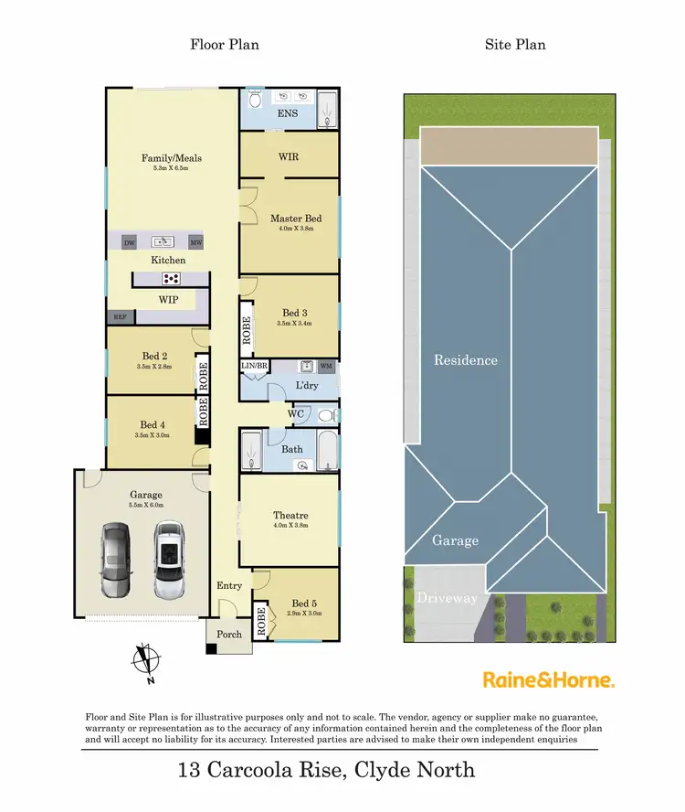 Floorplan of Homely house listing, 13 Carcoola Rise, Clyde North VIC 3978