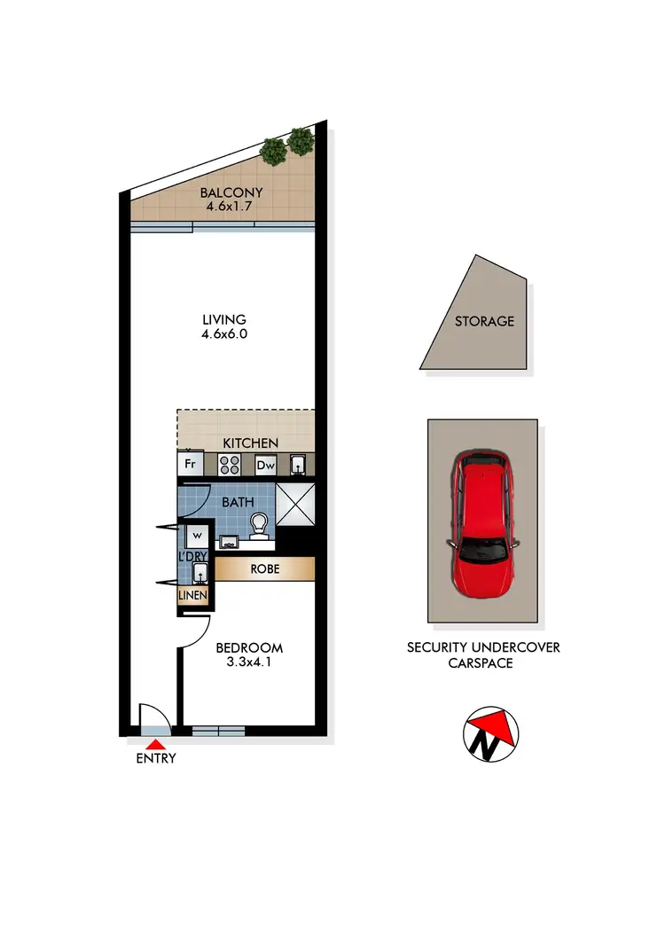 Floorplan of Homely apartment listing, 54/20 McLachlan Avenue, Darlinghurst NSW 2010