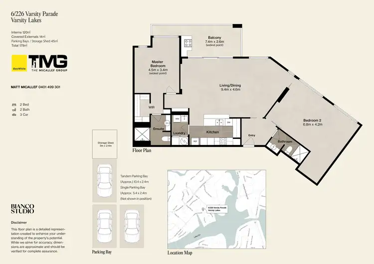 Floorplan of Homely unit listing, 2/226 Varsity Parade, Varsity Lakes QLD 4227