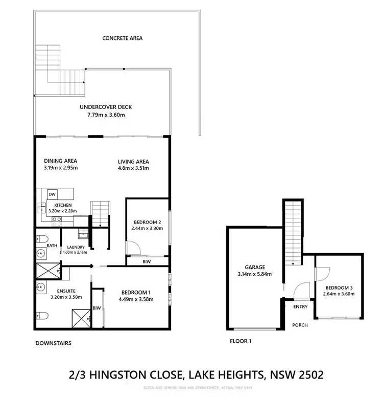 Floorplan of Homely townhouse listing, 2/3 Hingston Close, Lake Heights NSW 2502