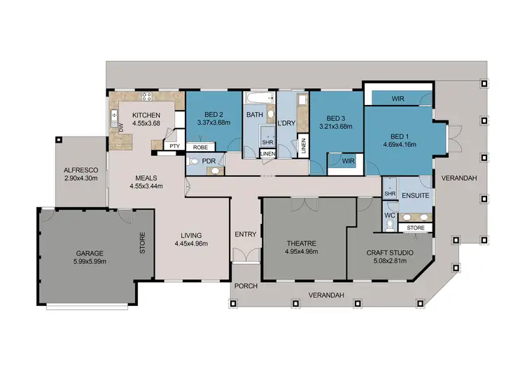 Floorplan of Homely house listing, 14 Strathclyde Circuit, Champion Lakes WA 6111