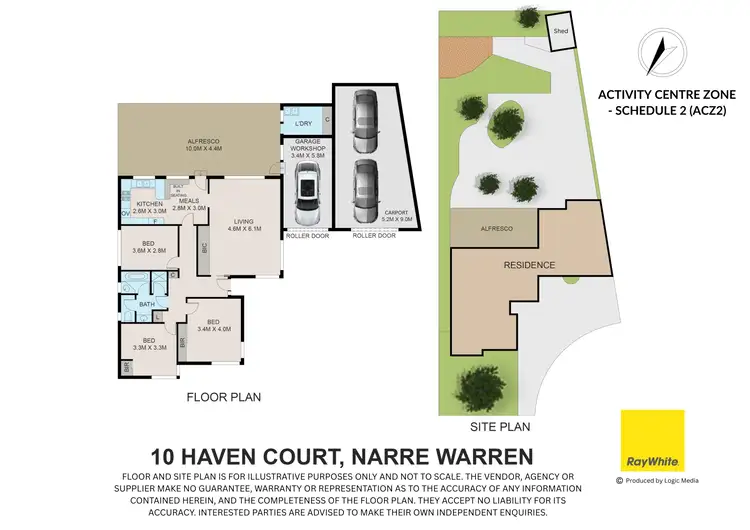 Floorplan of Homely house listing, 10 Haven Court, Narre Warren VIC 3805
