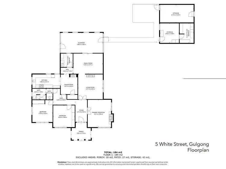 Floorplan of Homely house listing, 5 White Street, Gulgong NSW 2852