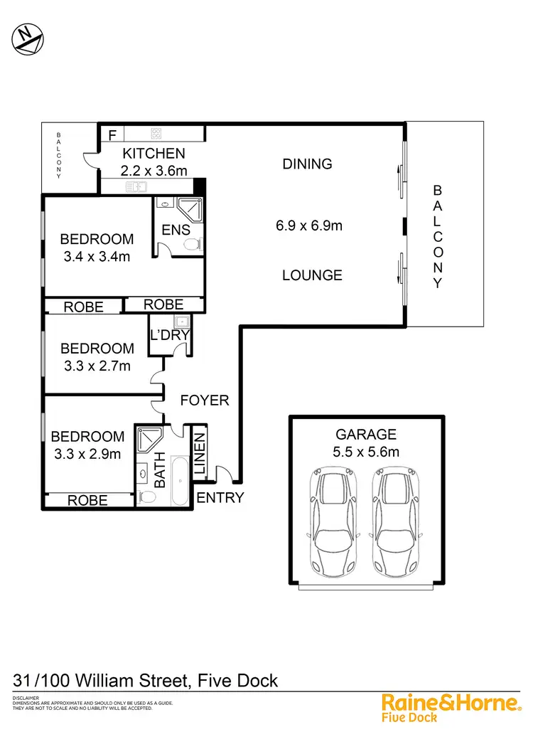 Floorplan of Homely apartment listing, 31/100 William Street, Five Dock NSW 2046