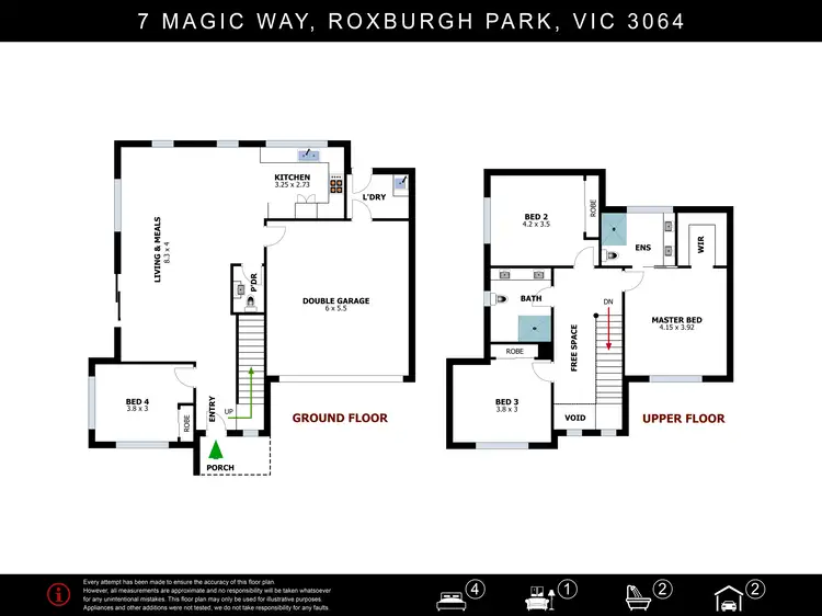 Floorplan of Homely house listing, 7 Magic Way, Roxburgh Park VIC 3064