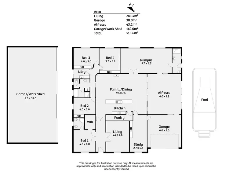 Floorplan of Homely rural property listing, 150 Hunts Road, Tooperang SA 5255