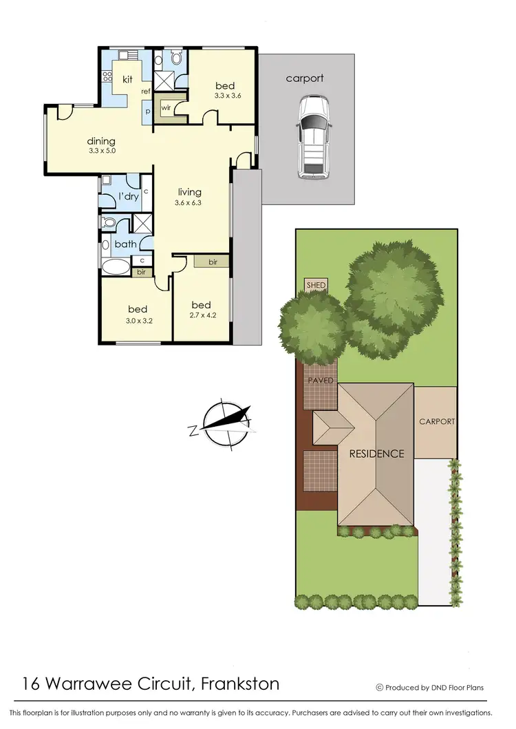 Floorplan of Homely house listing, 16 Warrawee Circuit, Frankston VIC 3199