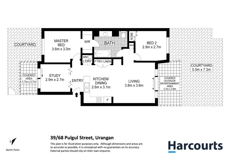 Floorplan of Homely unit listing, 39/68 Pulgul Street, Urangan QLD 4655