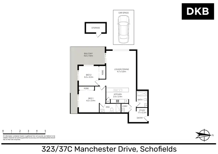 Floorplan of Homely apartment listing, 332/37C Manchester Drive, Schofields NSW 2762